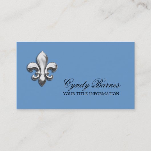 Jede Farbe mit Silberner Lilie-Visitenkarte Visitenkarte (Vorderseite)