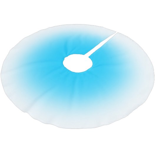 Jede Farbe mit weißem Ombre-Baumrock Polyester Weihnachtsbaumdecke (Schrägansicht)