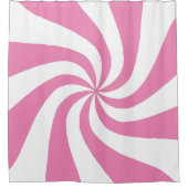 Jede Farbe mit weißem Pfefferminzspieß, wirbelndes Duschvorhang (Vorderseite)