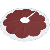 Jede Farbe mit weißem ScalloEdge Polyester Weihnachtsbaumdecke (Schrägansicht)