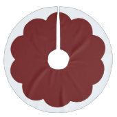 Jede Farbe mit weißem ScalloEdge Polyester Weihnachtsbaumdecke (Vorderseite)