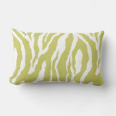 Jede Farbe mit weißem Zebra-Design-Kissen Lendenkissen (Vorderseite)