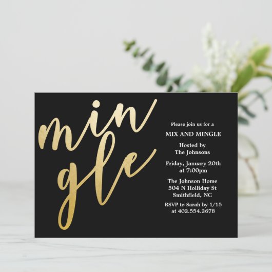 JEDE FARBE - Mix and Mingle Holiday Einladung (Stehend Vorderseite)