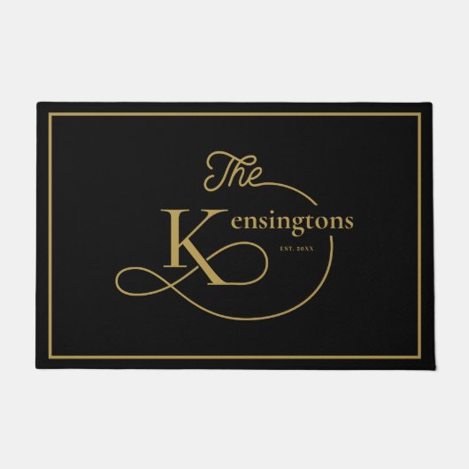 Jede Farbe | Monogram Fußmatte (Vorderseite)