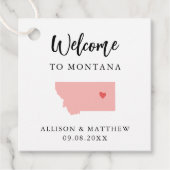 Jede Farbe Montana Hochzeitungs-Begrüßungstasche Geschenkanhänger (Vorderseite)