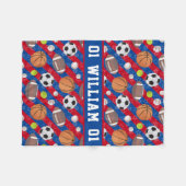 Jede Farbe - Multiball-Sport Fleecedecke (Vorderseite (Horizontal))