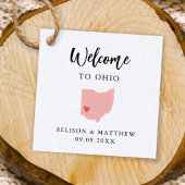 Jede Farbe Ohio Hochzeitungs-Begrüßungstasche Geschenkanhänger