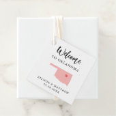 Jede Farbe Oklahoma Hochzeitungs-Begrüßungstasche Geschenkanhänger (Beispiel)