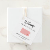 Jede Farbe Pennsylvania Wedding Welcome Bag Geschenkanhänger (Beispiel)