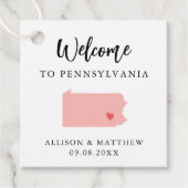 Jede Farbe Pennsylvania Wedding Welcome Bag Geschenkanhänger (Vorderseite)
