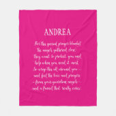 Jede Farbe Personalisierte Kalligrafie Gebet Blank Fleecedecke (Vorderseite)