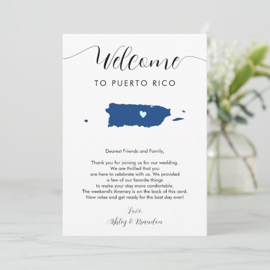 Jede Farbe Puerto Rico Hochzeit Willkommensreise (Stehend Vorderseite)
