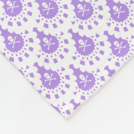 JEDE FARBE! Schädel und Kreuzknochen sind weiß Fleecedecke