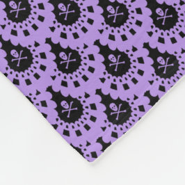 JEDE FARBE! Schädel und Querknochen an der Spitze  Fleecedecke