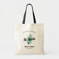 Jede Farbe St. Lucia Wedding Welcome Tote Bag,