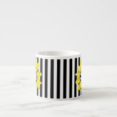 JEDE FARBE! STRIPE Skull Sonnenblumen Tiny Tee Cup Espressotasse (Vorderseite)