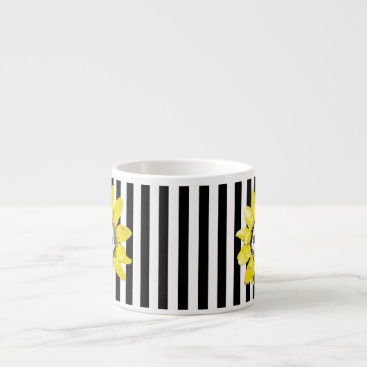 JEDE FARBE! STRIPE Skull Sonnenblumen Tiny Tee Cup Espressotasse (Vorderseite)