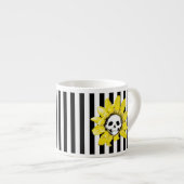 JEDE FARBE! STRIPE Skull Sonnenblumen Tiny Tee Cup Espressotasse (Vorderseite Rechts)