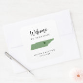 Jede Farbe Tennessee Hochzeitsnacht Quadratischer Aufkleber (Umschlag)