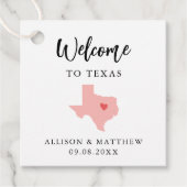 Jede Farbe Texas Hochzeitungs-Begrüßungstasche Geschenkanhänger (Vorderseite)