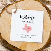 Jede Farbe Texas Hochzeitungs-Begrüßungstasche Geschenkanhänger