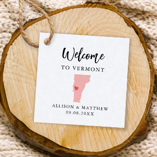 Jede Farbe Vermont Hochzeitungs-Begrüßungstasche Geschenkanhänger
