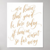 JEDE FARBE! Wedding Memory Sign - Luxe Calligraphy Poster (Vorne)