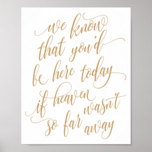 JEDE FARBE! Wedding Memory Sign - Luxe Calligraphy Poster