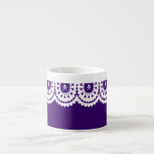 JEDE FARBE! White Skull Lace Kleiner Tee Cup Espressotasse (Vorderseite)