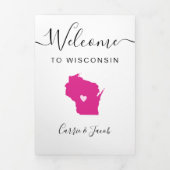 Jede Farbe Wisconsin Karte Hochzeitstag Begrüßungs (Cover)