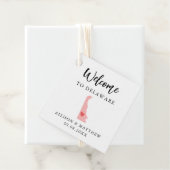 Jede farbenfrohe Begrüßungstasche Geschenkanhänger (Beispiel)