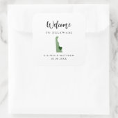 Jede farbenfrohe Begrüßungstasche oder -box Quadratischer Aufkleber (Tasche)