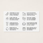 Jede farbgesichtsbezogene Aftercare-Anleitung (Rückseite)