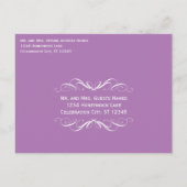 Jede Farbhochzeitskarte Einladungspostkarte (Rückseite)