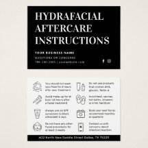 Jede farbige einfache HydraFacial Aftercare Advice