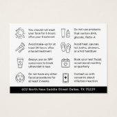 Jede farbige einfache HydraFacial Aftercare Advice (Rückseite)