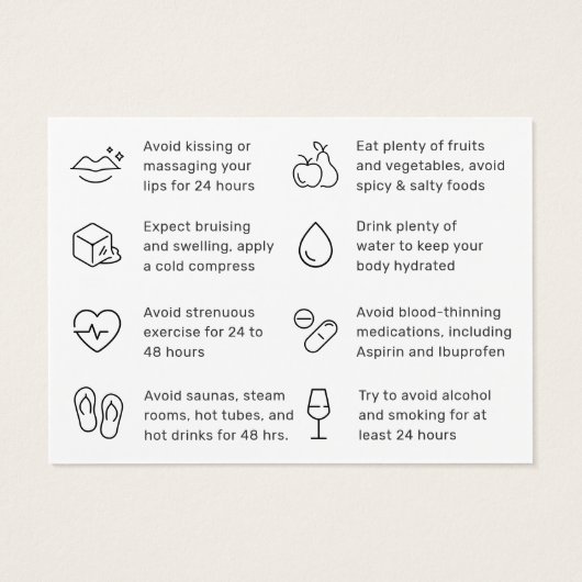 Jede farbige einfache Lippenflasche Botox Aftercar (Rückseite)