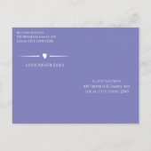 Jede farbige Hochzeit Periwinkle Blauer Einladung (Rückseite)