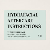 Jede farbige HydraFacial Aftercare Instructions Ca (Vorderseite)