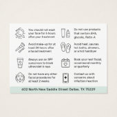 Jede farbige HydraFacial Aftercare Instructions Ca (Rückseite)