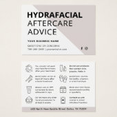 Jede farbige HydraFacial Aftercare Instructions Ca (Vorne & Hinten)