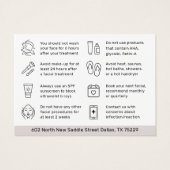 Jede farbige HydraFacial Aftercare Instructions Ca (Rückseite)