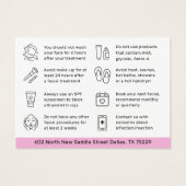 Jede farbige HydraFacial Aftercare Instructions Ca (Rückseite)