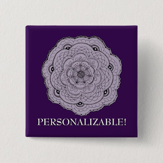 Jede farbige Spitze sieht kreuz und quer aus, tade Button (Vorderseite)