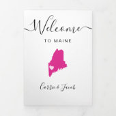 Jede Farbtabelle für die Hochzeitsfeier Dreifach-gefaltete Programmkarte (Cover)