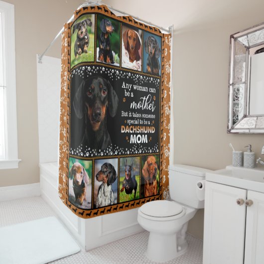 Jede Frau kann eine Dackel Mama Blanket Duschvorhang (Beispiel)