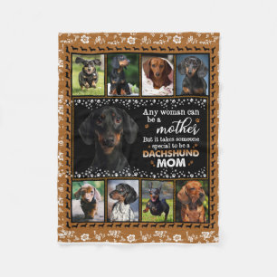 Jede Frau kann eine Dackel Mama Hund Liebe Blanket Fleecedecke