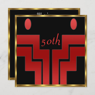 Jede Geburtstagsparty Black Einladung