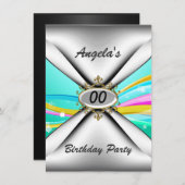 Jede Geburtstagsparty Einladung sechzig (Vorne/Hinten)