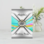 Jede Geburtstagsparty Einladung sechzig (Stehend Vorderseite)